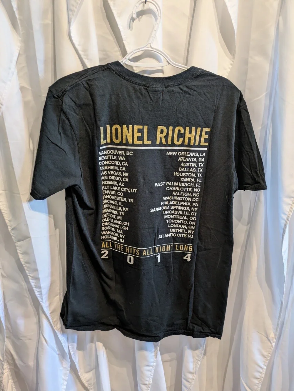 3 Lionel Richie All The Hits All Night Long 2014 Tour Tee L